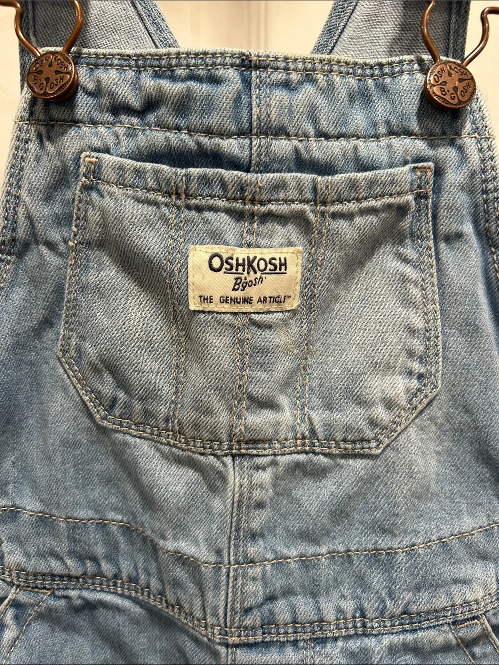 OshKosh B'gosh Light Blue Denim Overalls with Front Pocket